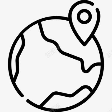 目的地旅游app38直线图标图标