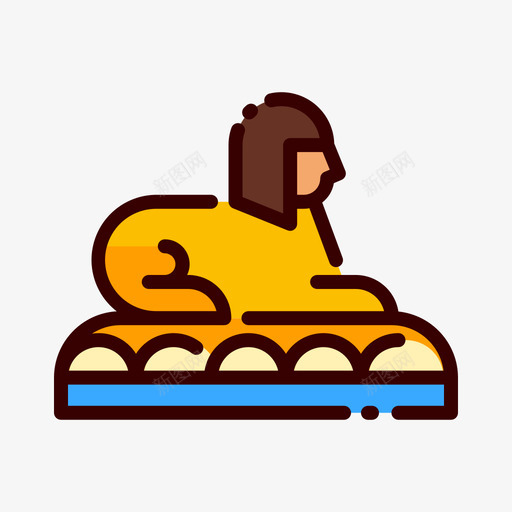 埃及大狮身人面像64图标svg_新图网 https://ixintu.com 人面 埃及 狮身 面像