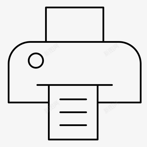 打印机印刷设备图标svg_新图网 https://ixintu.com 印刷 打印机 细线 设备