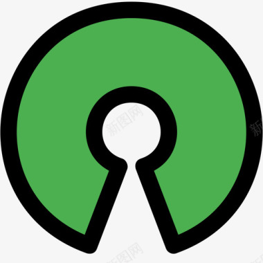 开源社交logo1线性颜色图标图标