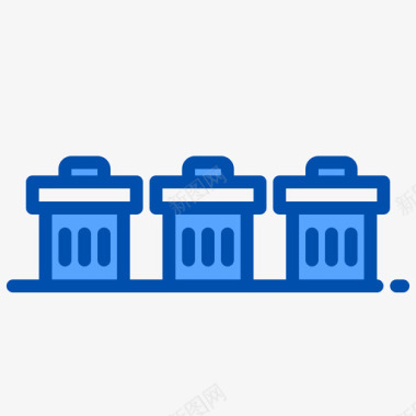 垃圾桶居家3蓝色图标图标