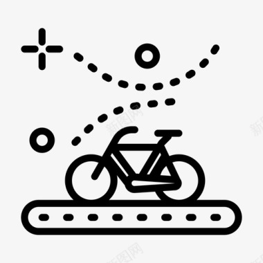 自行车城市63直线型图标图标