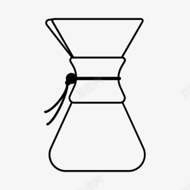 chemex咖啡师黑咖啡图标图标
