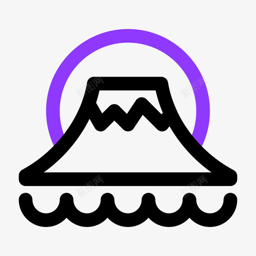 富士山日本59双音图标svg_新图网 https://ixintu.com 双音 富士山 日本