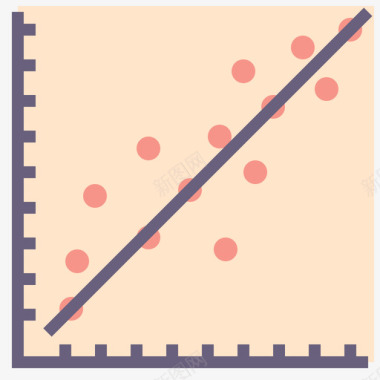 线性回归数据科学17平面图标图标