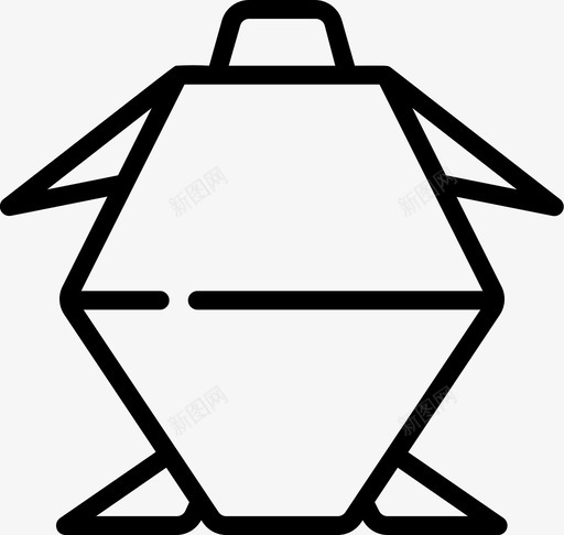 海龟折纸3线状图标svg_新图网 https://ixintu.com 折纸 海龟 线状