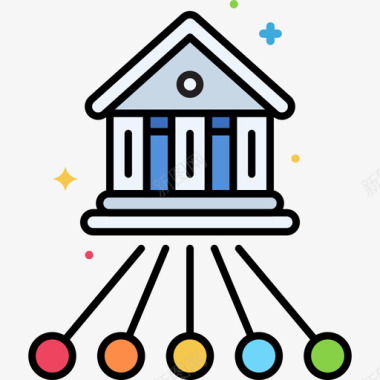 Bankbanking94线性颜色图标图标
