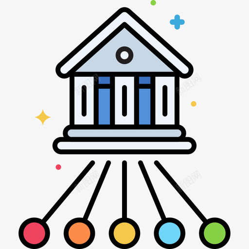 Bankbanking94线性颜色图标svg_新图网 https://ixintu.com Bank banking 线性 颜色
