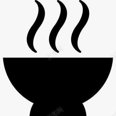 味噌汤食品热图标图标