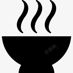 味噌汤味噌汤食品热图标高清图片