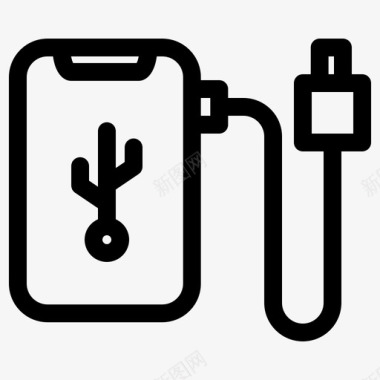 移动usb传输通话电话图标图标