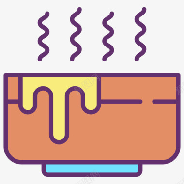 热汤咖啡图标4线性颜色图标