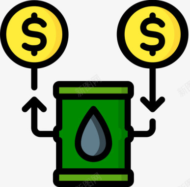 油投资68线性颜色图标图标