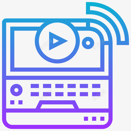 笔记本电脑在线流媒体3渐变图标svg_新图网 https://ixintu.com 在线 流媒体 渐变 电脑 笔记本