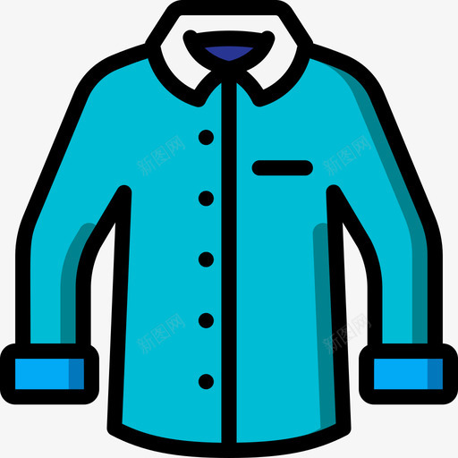 衬衫时装和服装1线性颜色图标svg_新图网 https://ixintu.com 时装 服装 线性 衬衫 颜色