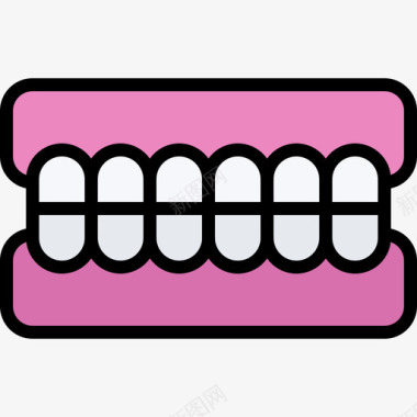 下颚牙医56彩色图标图标