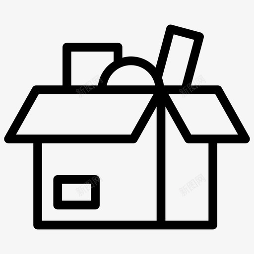 商品盒子物品图标svg_新图网 https://ixintu.com 产品 包装 商品 物品 盒子 购物