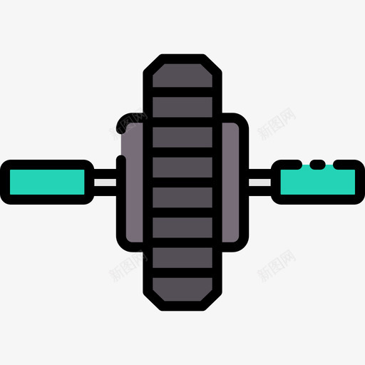轮子健身108线性颜色图标svg_新图网 https://ixintu.com 健身 线性 轮子 颜色