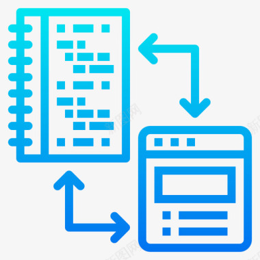 编码发展72梯度图标图标