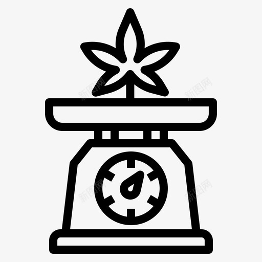 体重秤大麻12线性图标svg_新图网 https://ixintu.com 体重 大麻 线性