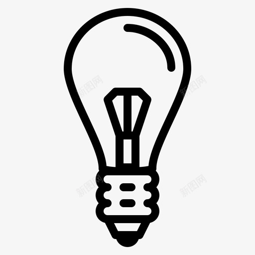 灯泡的想法电的光的图标svg_新图网 https://ixintu.com 光的 想法 灯泡 电的
