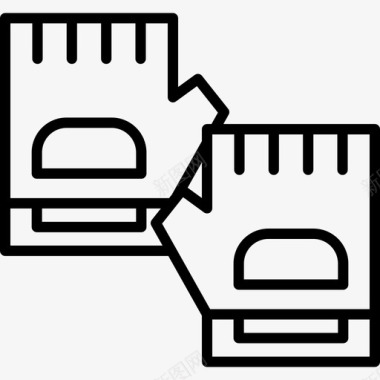 手套健康105线性图标图标
