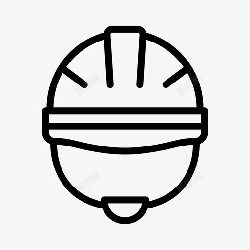 头盔劳动节1线性图标svg_新图网 https://ixintu.com 劳动节 头盔 线性