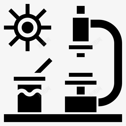 显微镜医用196填充图标svg_新图网 https://ixintu.com 医用 填充 显微镜