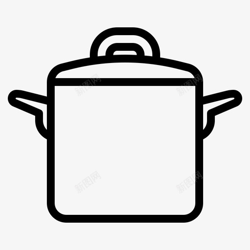 锅烹饪101轮廓图标svg_新图网 https://ixintu.com 烹饪 轮廓