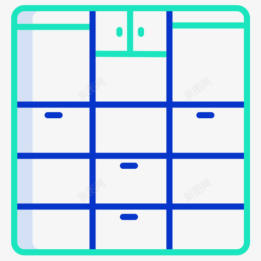衣柜家具装饰3轮廓颜色图标svg_新图网 https://ixintu.com 家具 衣柜 装饰 轮廓 颜色