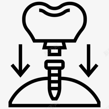 植入物牙科医疗图标图标