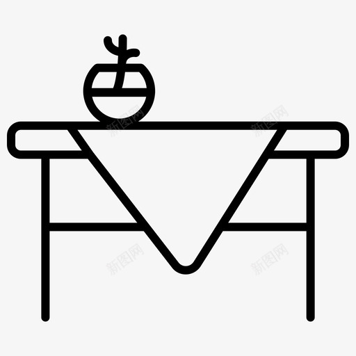 茶几家具装饰1轮廓图标svg_新图网 https://ixintu.com 家具 茶几 装饰 轮廓