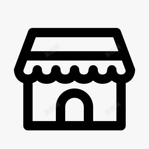 商店买回家图标svg_新图网 https://ixintu.com 商店 回家 购物