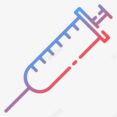 注射器医用204梯度图标图标