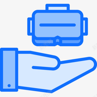 Vr眼镜虚拟现实91蓝色图标图标