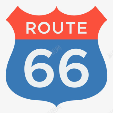 66号公路美国19号平坦图标图标