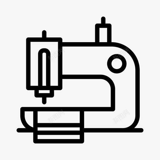 缝纫机劳动节1线性图标svg_新图网 https://ixintu.com 劳动节 线性 缝纫机