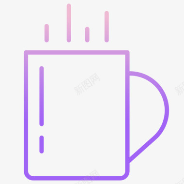 咖啡杯咖啡图标2轮廓渐变图标