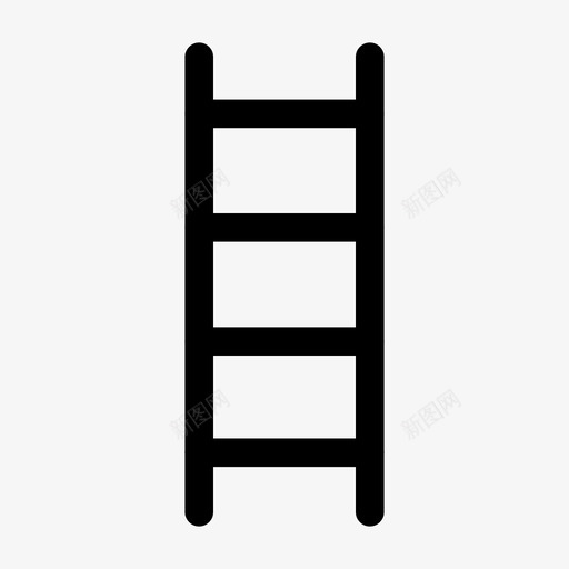 梯子攀爬伸展图标svg_新图网 https://ixintu.com 伸展 台阶 向上 圆盖 攀爬 梯子 直线