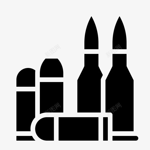 子弹军用46加油图标svg_新图网 https://ixintu.com 军用 加油 子弹