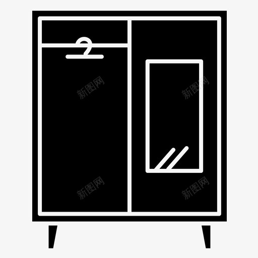 家具室内房间图标svg_新图网 https://ixintu.com 字形 实心 室内 家具 房间 衣柜