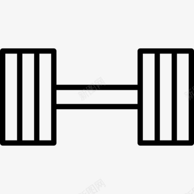 杠铃健身105直线型图标图标