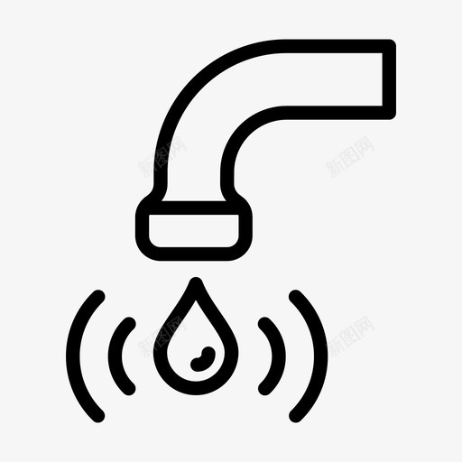 水质监测废水图标svg_新图网 https://ixintu.com 城市 废水 智慧 水质 监测