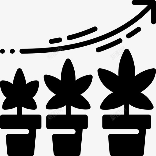 种植植物大麻11填充图标svg_新图网 https://ixintu.com 填充 大麻 植物 种植