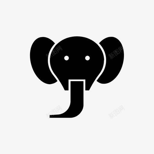 大象动物动物群图标svg_新图网 https://ixintu.com 动物 动物园 动物群 哺乳动物 大象 野生动物
