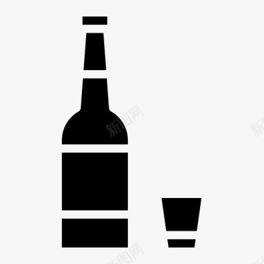 烧酒饮料47雕文图标图标