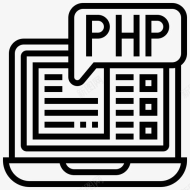 Php编程70线性图标图标