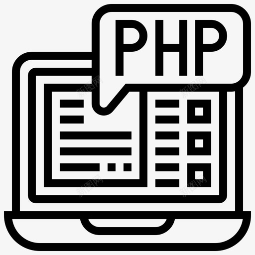 Php编程70线性图标svg_新图网 https://ixintu.com Php 线性 编程