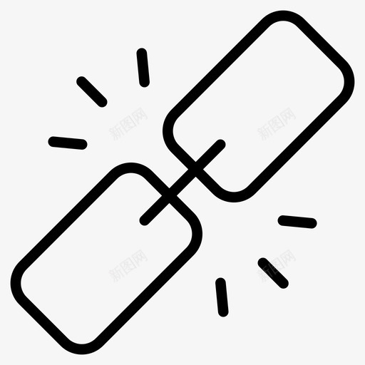断链附加剪辑图标svg_新图网 https://ixintu.com 剪辑 基本 字形 断链 设置 附加