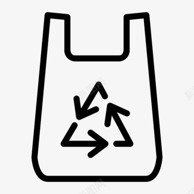 再生塑料生态塑料袋图标图标